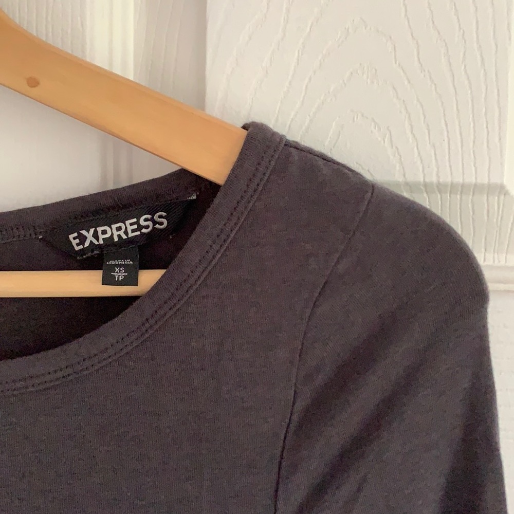Express Body Con Gray Midi Length Dress